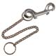 Double End Snap Clip Keyring with 9 Inch Chain