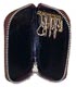 Zipper Key Case 4 Hook Leather