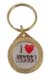 Gold Circle I Love (Heart) Jesus Key Chain