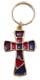 Stained Glass Crucifix Key Chain
