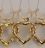 Mesh Heart Key Chain Gold