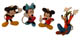 Disney Figurine Keychains Mickey Minnie Goofy