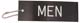 Engraved Mens Room Key Tag Standard Rectangle