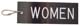 Engraved Womens Room Key Tag Standard Rectangle