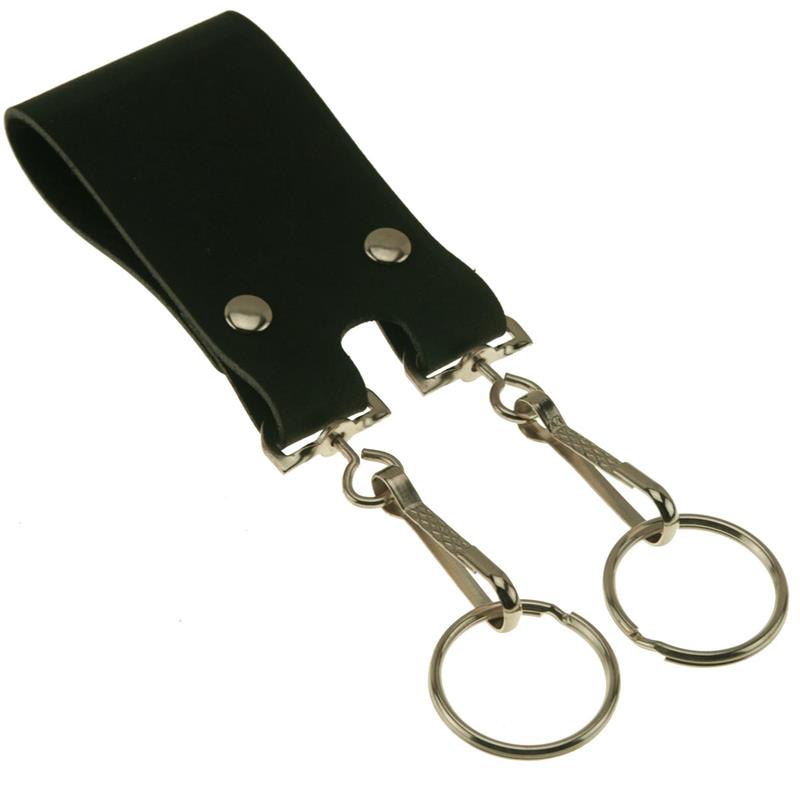 Leather Belt Key Holder Double Riveted USA Made 6/Card