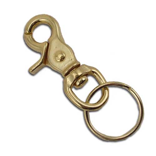 HeavyDuty Brass Trigger Snap Key Ring Bulk Each