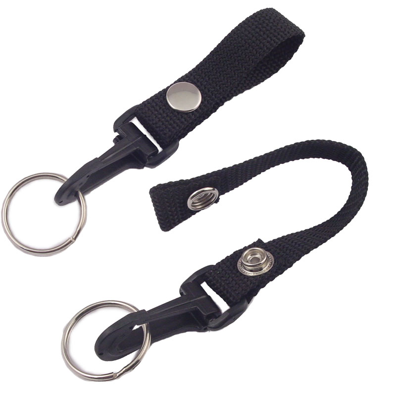 Nylon Belt Strap Key Holder Snap Open With Clip