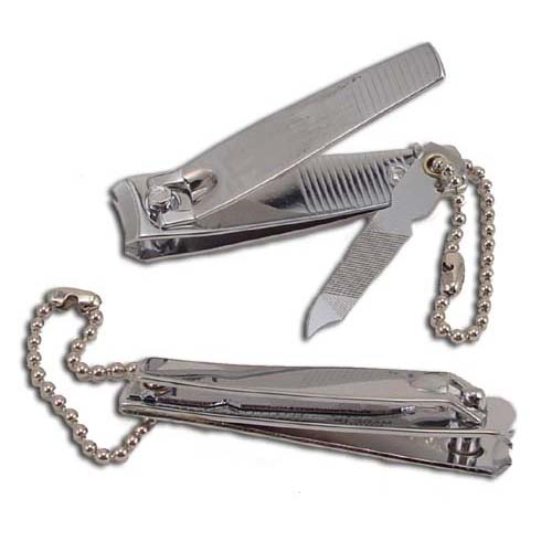 Nail Clipper Key Chain Chrome 24 Card