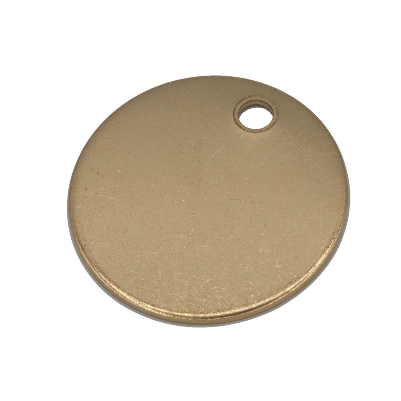 1.5 Inch Round Brass Key Tag Blank .040 Thick