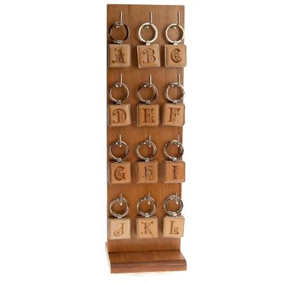 Elite Monogram Intials Wood Display Rack with 3 each of 24 Letters Elite Monogram Intials Wood Display Rack with 3 each of 24 Letters
