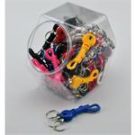 Plastic Snap Clip Keychain Multpart Jar Display