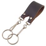Leather Belt Key Holder Double Rivet