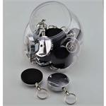 Pull Key Reel Key Retractor Keychain Metal With Lock 18 Jar