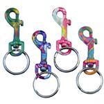 Medium Snap Clip Key Chain Painted Variegated Colors