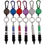 Climbers Clip Carabiner With Retractable Pen Keychain