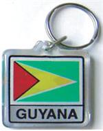 Guyana Flag Keychain Acrylic