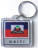 Haiti Flag Keychain Acrylic