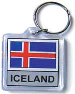 Iceland Flag Keychain Acrylic