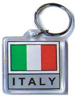 Italy Flag Keychain Acrylic