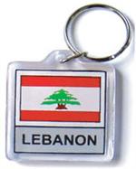 Lebanon Flag Keychain Acrylic