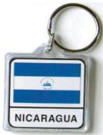 Nicaragua Flag Keychain Acrylic