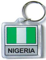 Nigeria Flag Keychain Acrylic
