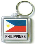 Phillipines Flag Keychain Acrylic