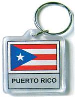 Puerto Rico Flag Keychain Acrylic