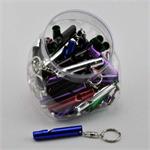 Aluminmum Color Whistle Key Chain 48 Jar