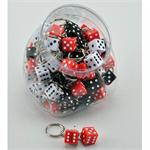 Dice Small Pairs Key Chain 48 Jar