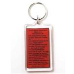 Funny Saying Key Chain That Reads: The Six Most Important Men In A Womens Life (list)