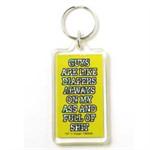 Funny Saying Key Chain That Reads: Guys Are Like Diapers Always On My *ss and Full Of Sh*t