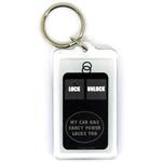 Funny Saying Key Chain That Reads: Lock Unlock - See My Car Has Fancy Power Locks