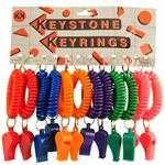 Wrist Coil With Whistle Key Chain