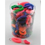 Wrist Coil With Whistle Key Chain 60 Jar