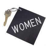 Engraved Womens Room Key Tag Diamond