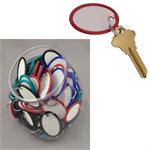 Oval Paper Key Tag With Plastic Rim 1 1/4 Inch- 150 Jar