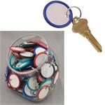 Round Paper Key Tag With Plastic Rim 1 1/4 Inch 150/JAR