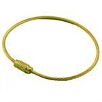 Aircraft Cable Keychain Long Gold