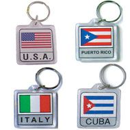 Flags of all Nations Key Chains
