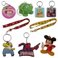 Cartoon character and pop culture icon key chains