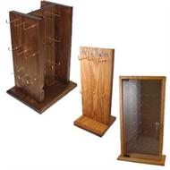 wood keychain and key ring display racks