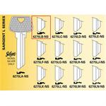 6275LB SARGENT Key Blank 6 PIN LB Nickel Silver