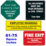 Custom Engraved Sign 61 To 75 Square Inches